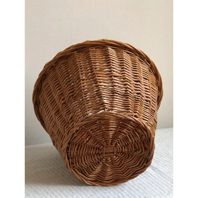 Mid-20th Century Wicker Planter Basket For Sale - Image 9 of 11