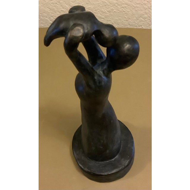 Mid-Century Modern Mom Holding Up Baby Figurine Statue For Sale - Image 3 of 8