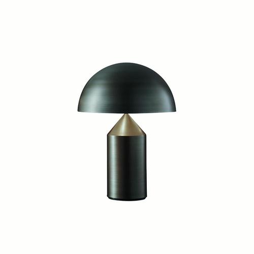 Vico Magistretti Large Medium and Small Atollo Bronze Table Lamps by Magistretti for Oluce, Set of 3 For Sale - Image 4 of 7