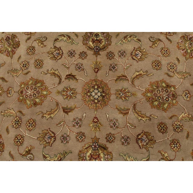 2020s Agra Rug 8’1” X 10’2” Beige Wool/Silk Traditional Hand-Knotted Oriental Carpet For Sale - Image 5 of 12