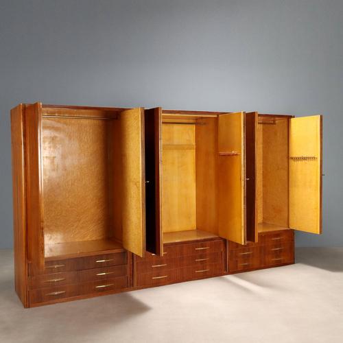 Mid-Century Wood Veneer Wardrobe, 1960s For Sale - Image 3 of 10