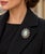 Mid 20th Century 1960s 18 Karat White Gold 10 Carat Fine White Opal and Diamond Pin/ Pendant For Sale - Image 5 of 5