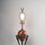 1970s Vintage Neoclassical Athénienne Table Lamp With Red Marble Orb & Pleated Shade For Sale - Image 5 of 17