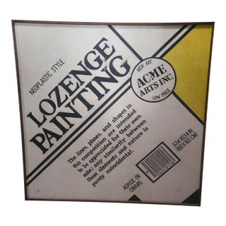 Tom Boberg Original Signed Amarillo Regional Pop Art "Lozenge Painting" For Sale