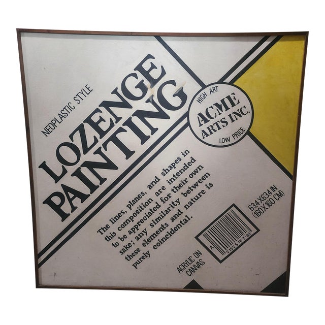 Tom Boberg Original Signed Amarillo Regional Pop Art "Lozenge Painting" For Sale
