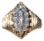 The Glammis: Ladies Vintage 14K Navette Shaped Diamond Cluster Ring For Sale