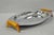 Vintage Art Deco Stainless Steel Glo-Hill Gourmates Butterscotch Bakelite Tray For Sale - Image 10 of 14