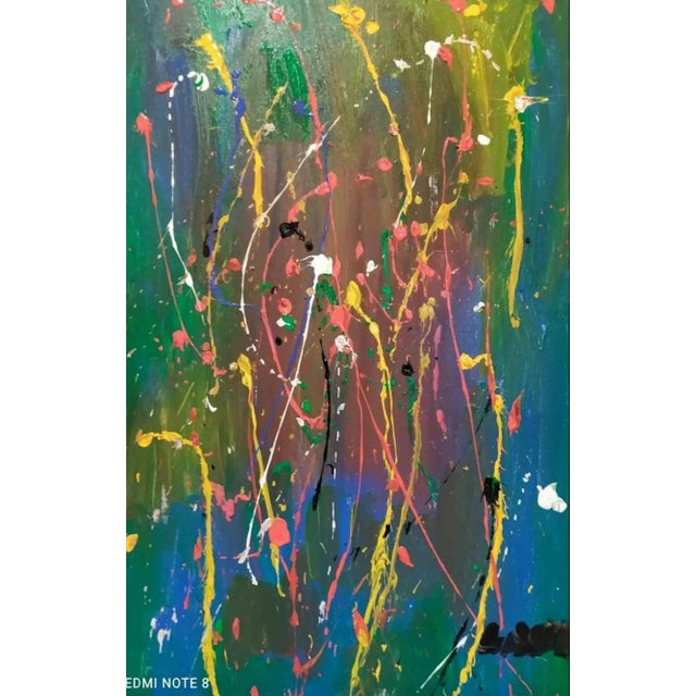 This beautiful abstract painting Untitled was realized by the artist Laura Placa, an Italian documentary director, street...