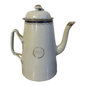 Antique 1810 Chinese Export Porcelain Coffee Pot