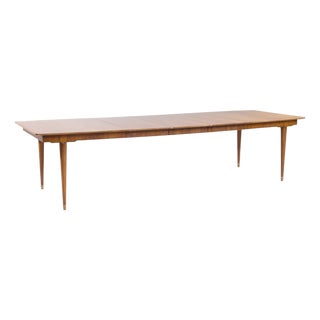John Widdicomb Mid Century Walnut Expanding Dining Table With 3 Leaves For Sale