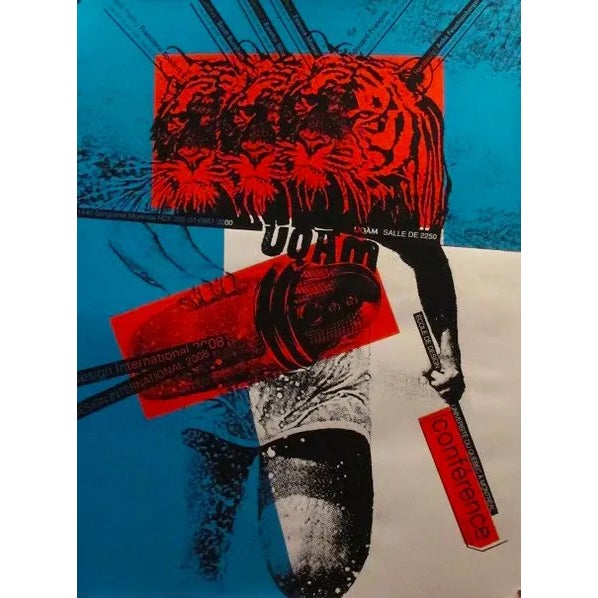 2008 Original Poster Design International - Red and Blue - Alfred Halasa For Sale