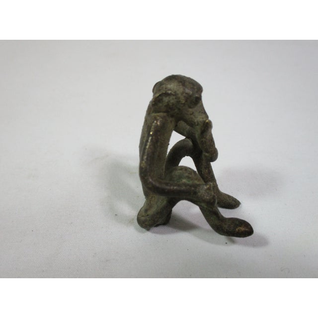 Vintage African Bronze Monkey Figurines- a Pair For Sale - Image 10 of 12