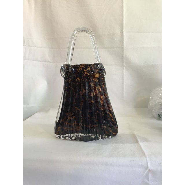 Murano Art Glass Purse Vase Chairish