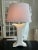 Large lamp foot covered with plaster, contemporary lampshade Base height 40cm Width 23cm depth 8cm European Plug (up to...
