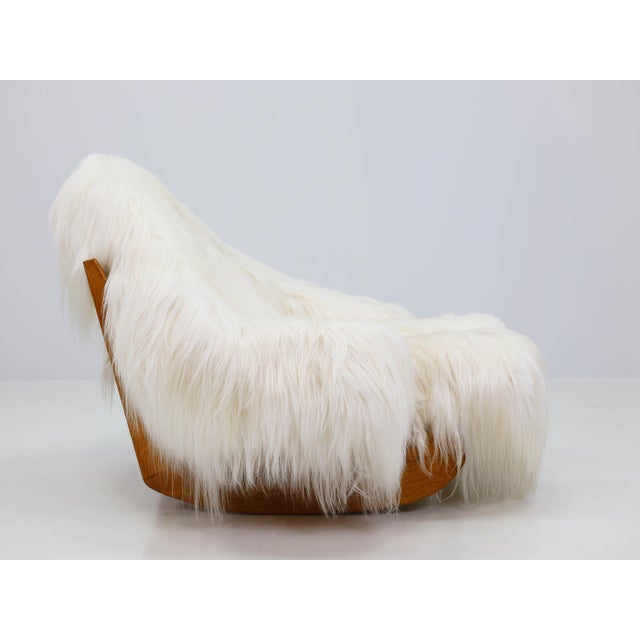 Large Tibetan Goat Fur Yeti Rocking Chair by Mario Scheichenbauer for Elam, Italy, 1968 For Sale - Image 12 of 12