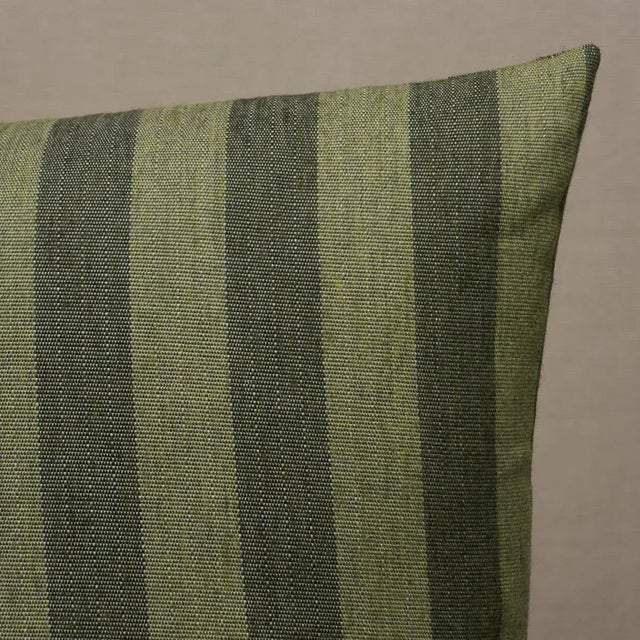 Schumacher Schumacher Hanson I/O Stripe 18" Pillow In Green For Sale - Image 4 of 5