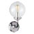 Ian K. Fowler for Visual Comfort Signature Bistro Single Light Sconce in Polished Nickel & Black with Clear Glass For Sale