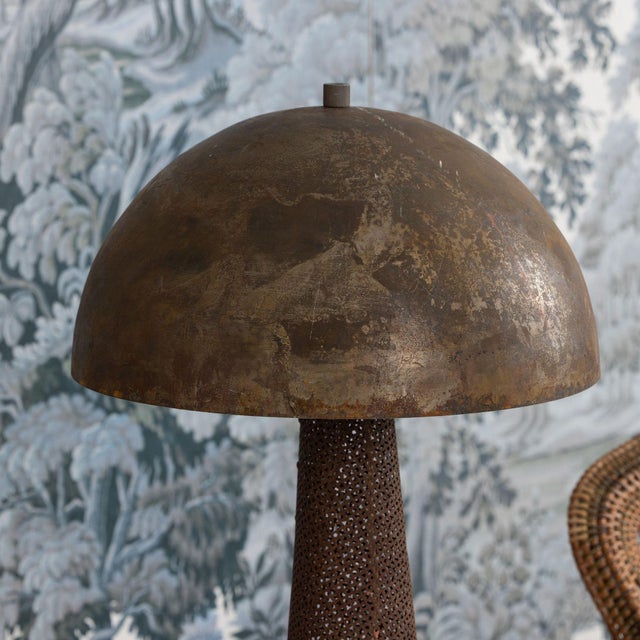 Mid 20th Century Mid Century Modern French Rigitulle Tole Floor Lamp in the Manner of Mathieu Matégot For Sale - Image 9 of 13