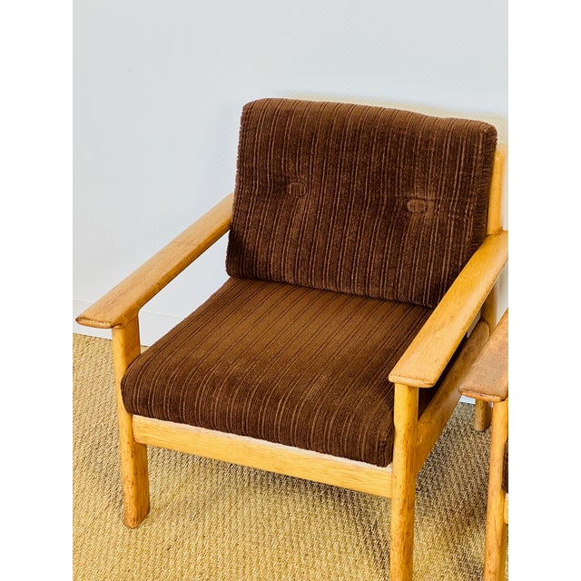Vintage Scandinavian Oak and Corduroy Modular Living Room Set, 1960s, Set of 5 For Sale - Image 18 of 18