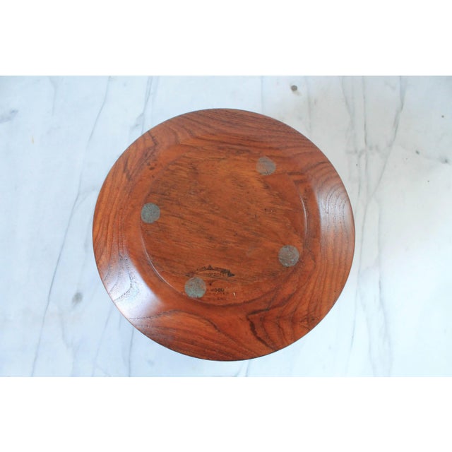 Mid 20th Century Mid-Century Sculptural Genuine Teak Wood Bowl For Sale - Image 5 of 6