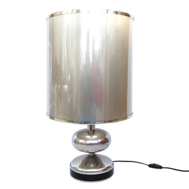 Spanish Chrome Table Lamps, 1970s, Set of 2 For Sale - Image 4 of 6