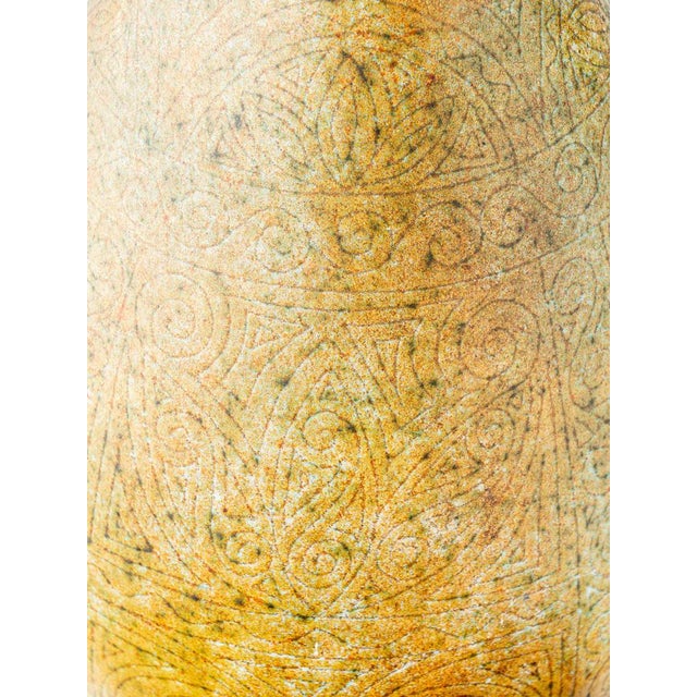 French Modern Organic Sgraffito Ceramic Table Lamp from La Grange aux Potiers, France, 1960s For Sale - Image 12 of 17