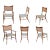 Paul McCobb for Calvin Walnut Dining Chairs With Caned Backs Directional , S/6 For Sale