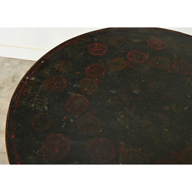 Brown French 19th Century Walnut and Painted Canvas Wine Taster's Table For Sale - Image 8 of 12