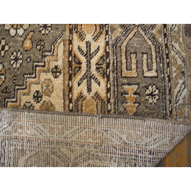 Textile 1930s Tan Camel Medallion Antique Chinese Khotan Rug 6'9" X 12'5" Handknotted Wool Carpet For Sale - Image 7 of 7