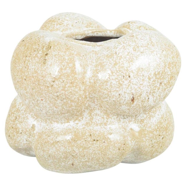Danish Ceramic Organic-Shaped Vessel with Snowflake Glaze from Christina Muff, 2025 For Sale - Image 6 of 6