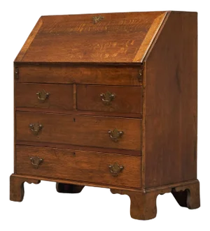 Antique English Fall Front Secretary in Oak