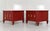These fabulous Mid Century Transitional Nightstands in Red are beautifully refurbished. Each solid wood side table...