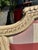 Raspberry Red French Provincial Style Carved Wood King Headboard With Checked Fabric For Sale - Image 8 of 12