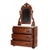 Antique Renaissance Revival Walnut 3 Drawer Marble Top Chest With Carved Pulls & Mirror C1890 Measures - 72 3/4" x 39" x...