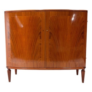 1930's Swedish Cabinet With Decorative Inlay For Sale