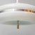 Space Age chandelier. White plastic lampshade with metal details. Condition as shown in photos. 1970s design. Up to 250V...