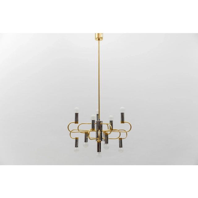 Mid-Century Modern Bicolor Orbit Ceiling Lamp, Italy, 1960s For Sale - Image 16 of 16