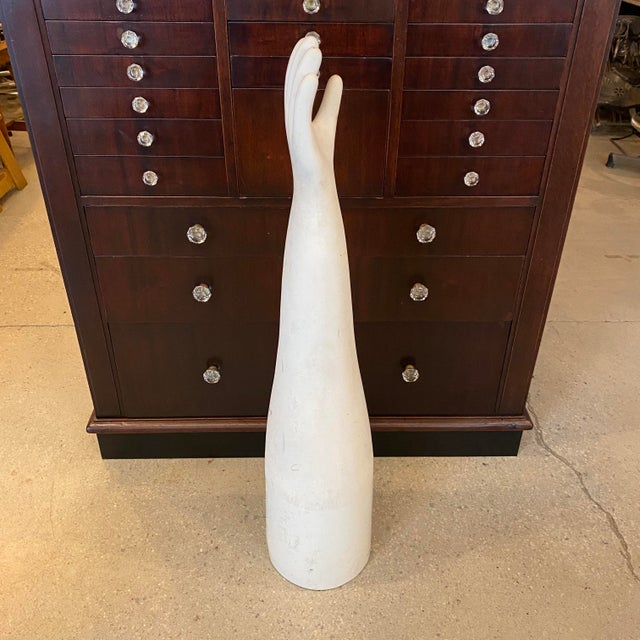 This exceptionally tall, industrial porcelain glove mold is stamped and dated from January 1965. Originally used as a mold...