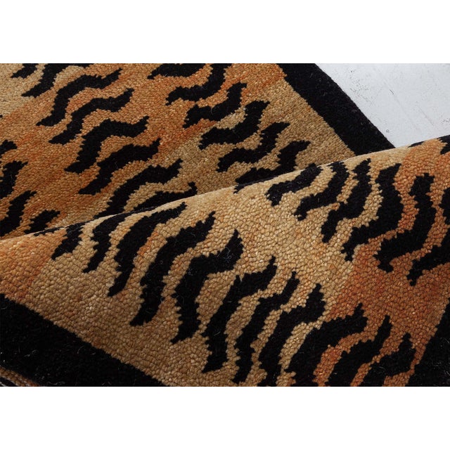 Modern Tiger Rug by Doris Leslie Blau Size: 2'0" × 3'0" (60 × 91 cm) Color: Black, Orange, Beige This modern rug,...
