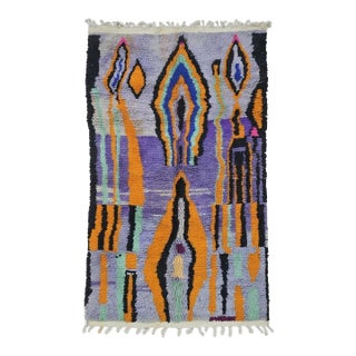 Moroccan Abstract Boujad Wool Rug - 9.5 X 5.7 Ft For Sale