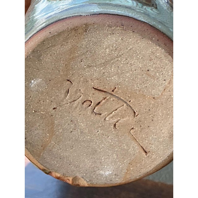 Handcrafted Sea Life Motif Ceramic Vase For Sale - Image 11 of 15
