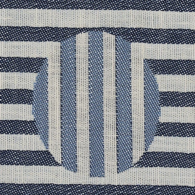 Schumacher Sample - Schumacher Soto Fabric in Denim For Sale - Image 4 of 5