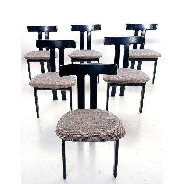 Wood Mid-Century Modern Chairs in the style of Luigi Vaghi, 1960s, Set of 6 For Sale - Image 7 of 8