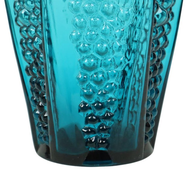 Vintage Blue Bubble Vase by Stolle Nieman, 1970s For Sale - Image 17 of 18