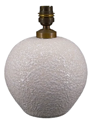 Besnard White Ceramic Lamp, France, 1930s