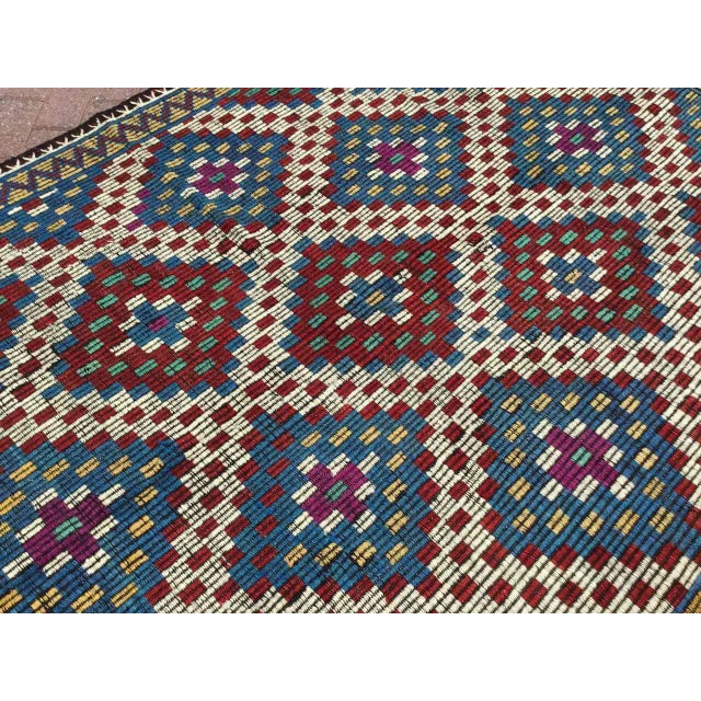 Vintage Turkish Kilim Rug, 64" X 90.5" 009 For Sale In Raleigh - Image 6 of 9