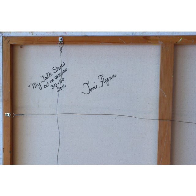 Large Contemporary Pink Abstract Expressionist Oil on Canvas Painting