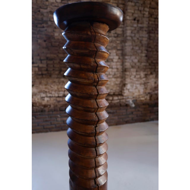 Antique French Wooden Wine Pedestal, 1850 For Sale - Image 10 of 13