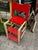 1970s Red Wooden Vintage Step Stool Convertible Chair For Sale - Image 5 of 10