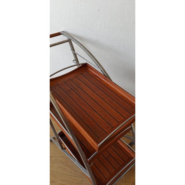 Brown Vintage Danish Bar Cart by Kircodan, 2000s For Sale - Image 8 of 18